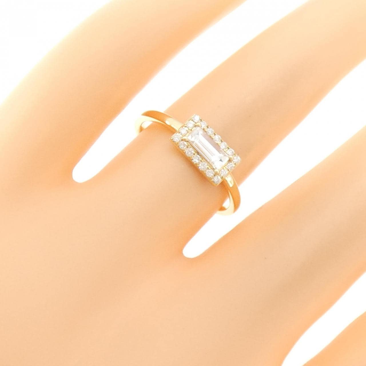 【新品】K18YG ダイヤモンド リング 0.28CT