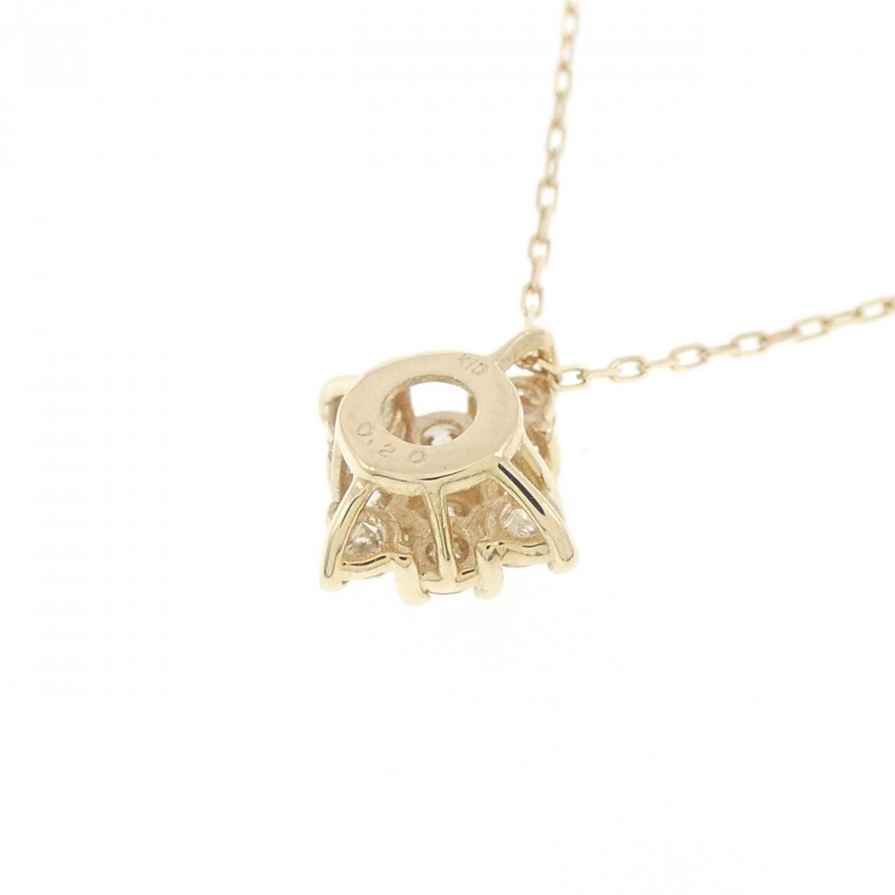 【新品】K10YG ダイヤモンド ネックレス 0.20CT
