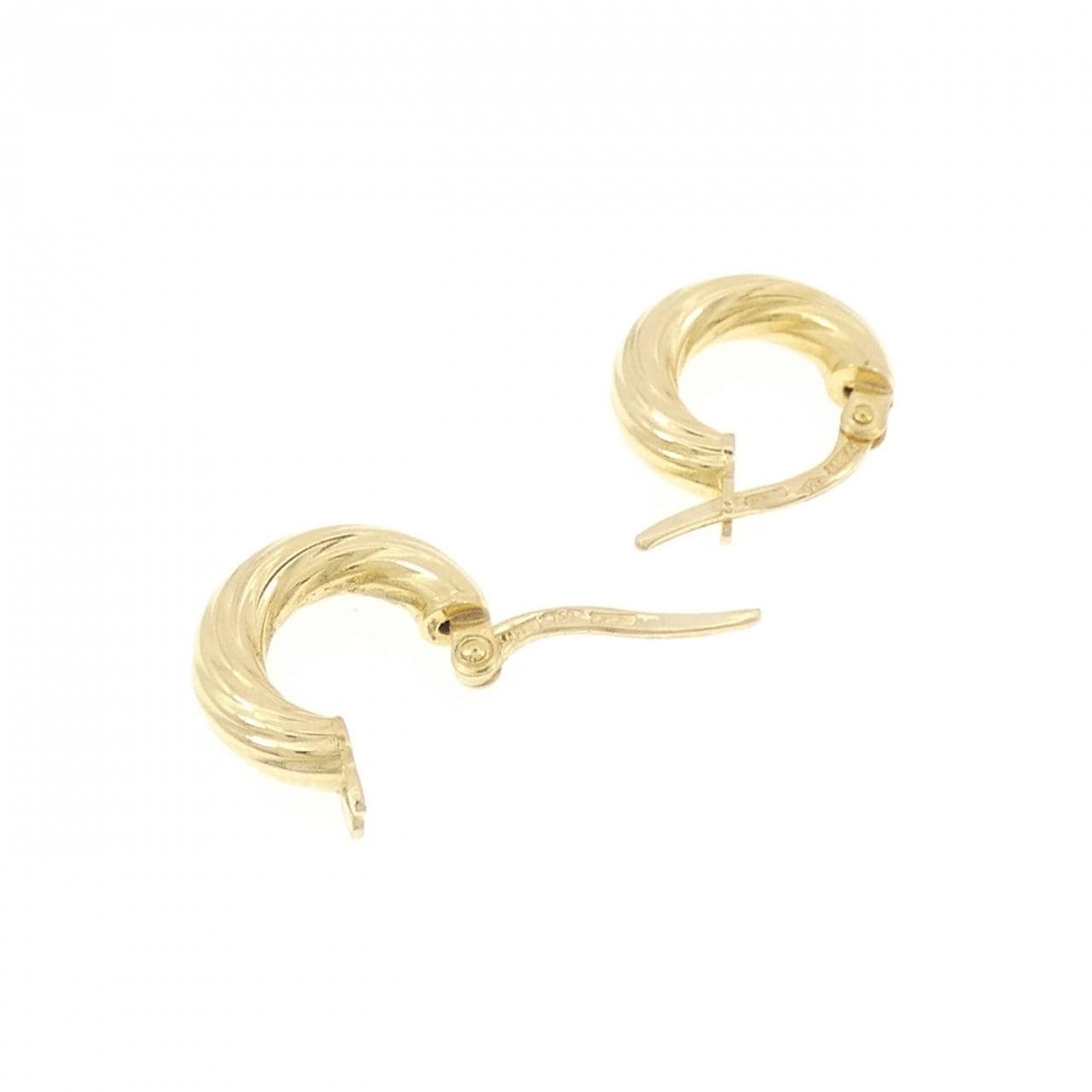 750YG hoop earrings