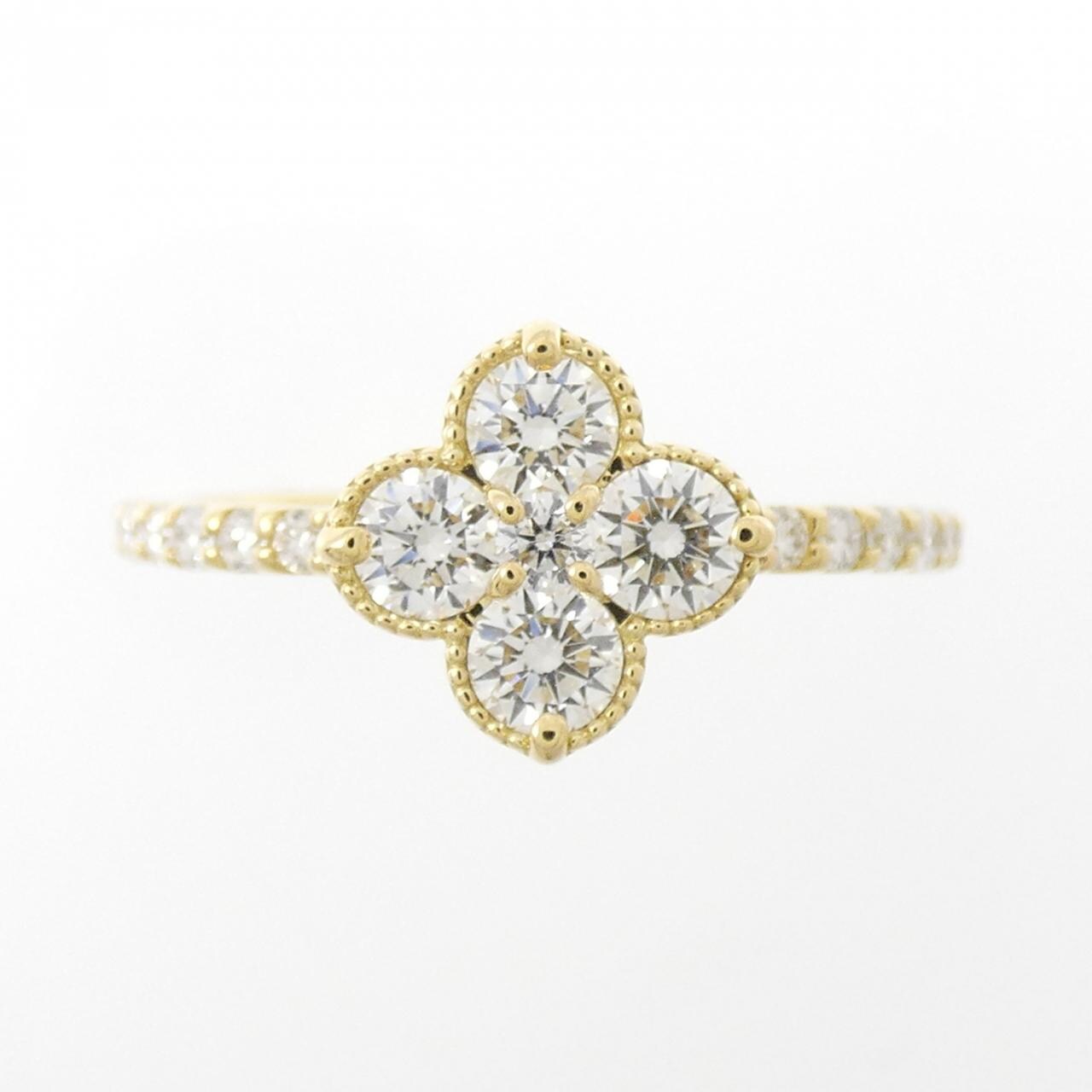 K18YG フラワー ダイヤモンド リング 0.501CT