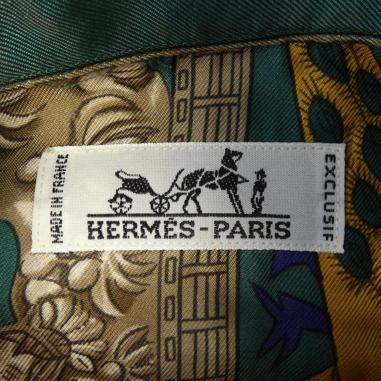 【ヴィンテージ】エルメス HERMES TORANA ツイルレーヌ. シャツ