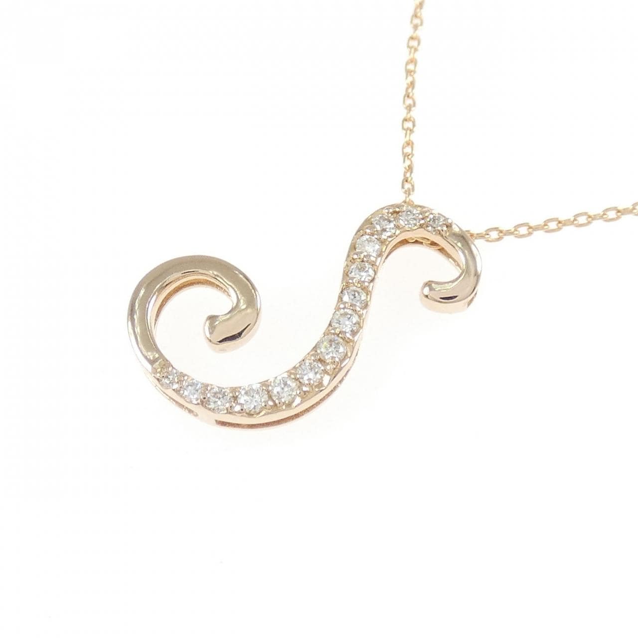 K18PG ダイヤモンド ネックレス 0.11CT