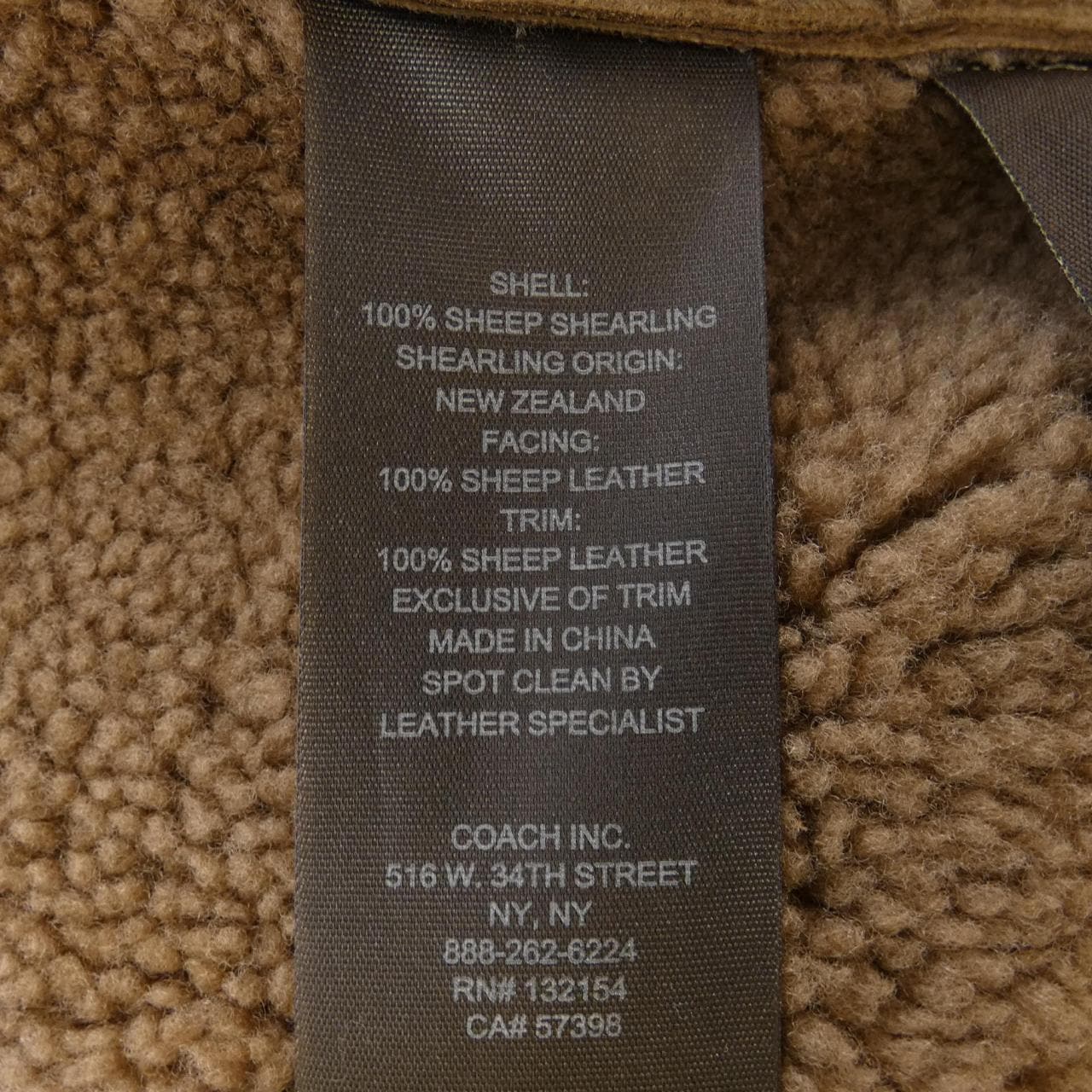 Coach COACH shearling jacket