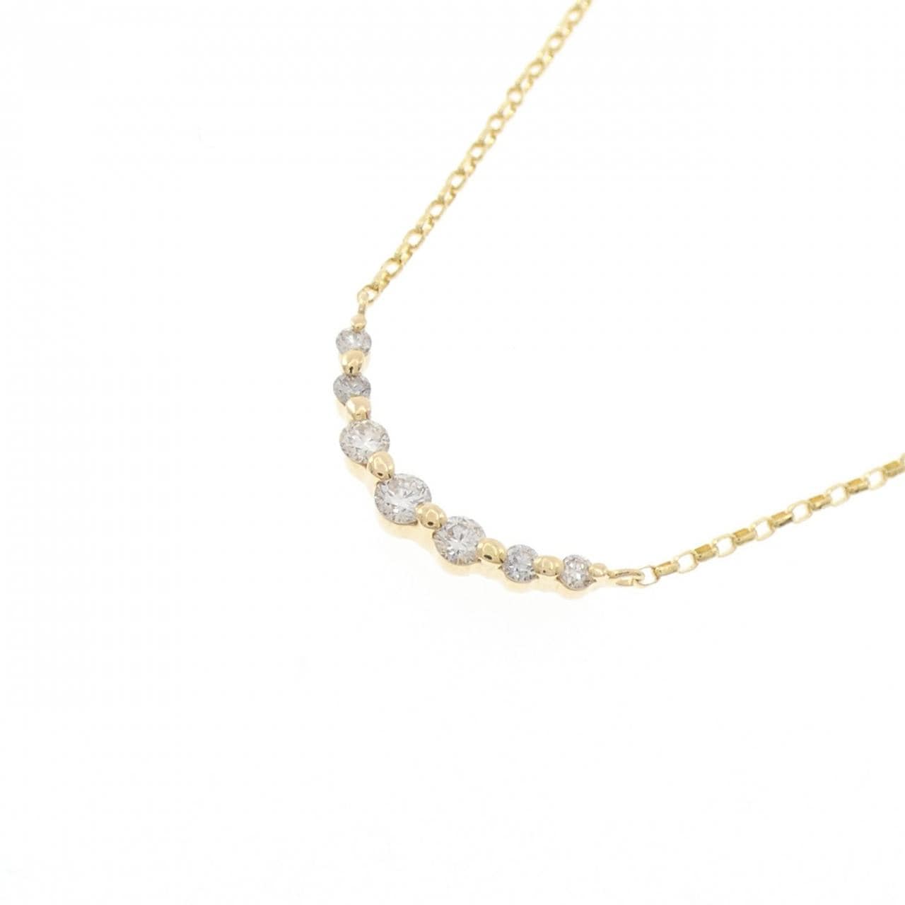 K18YG ダイヤモンド ネックレス 0.12CT