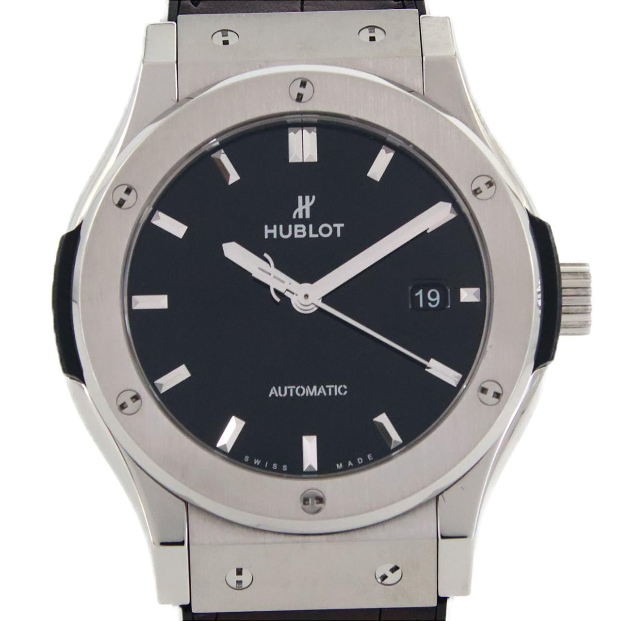 ウブロ クラシックフュージョンチタニウムブラックシャイニー 542.NX.1270.LR TI 自動巻