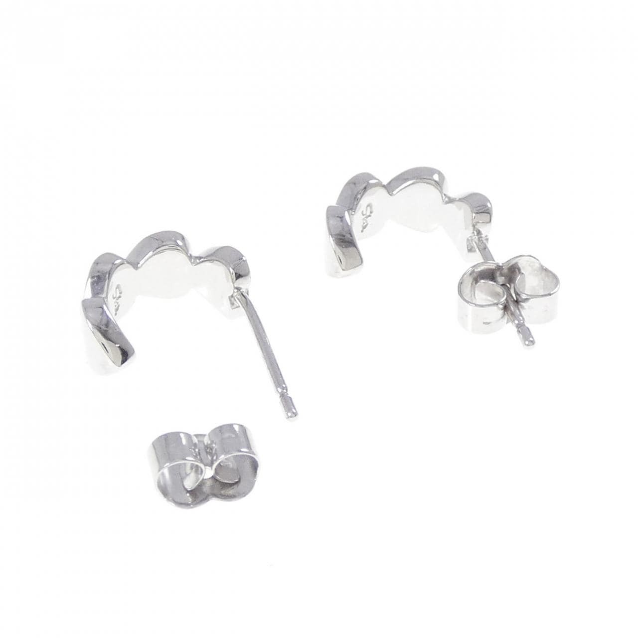 スタージュエリー ハート ダイヤモンド ピアス 0.04CT