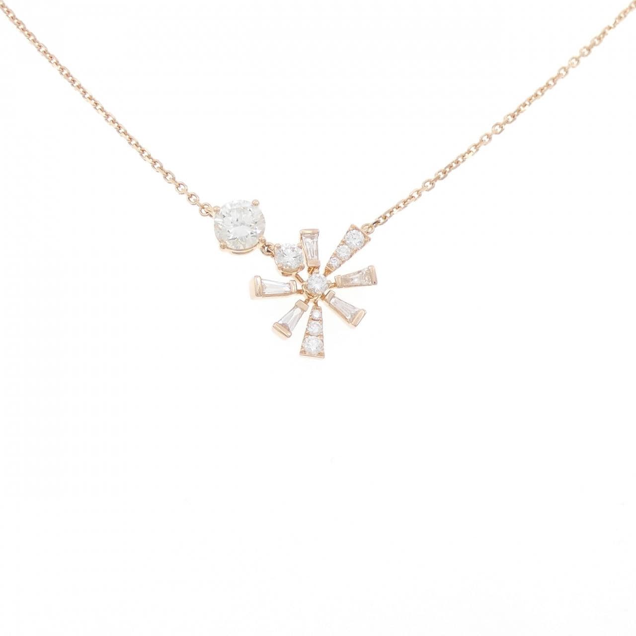 K18PG ダイヤモンド ネックレス 0.80CT