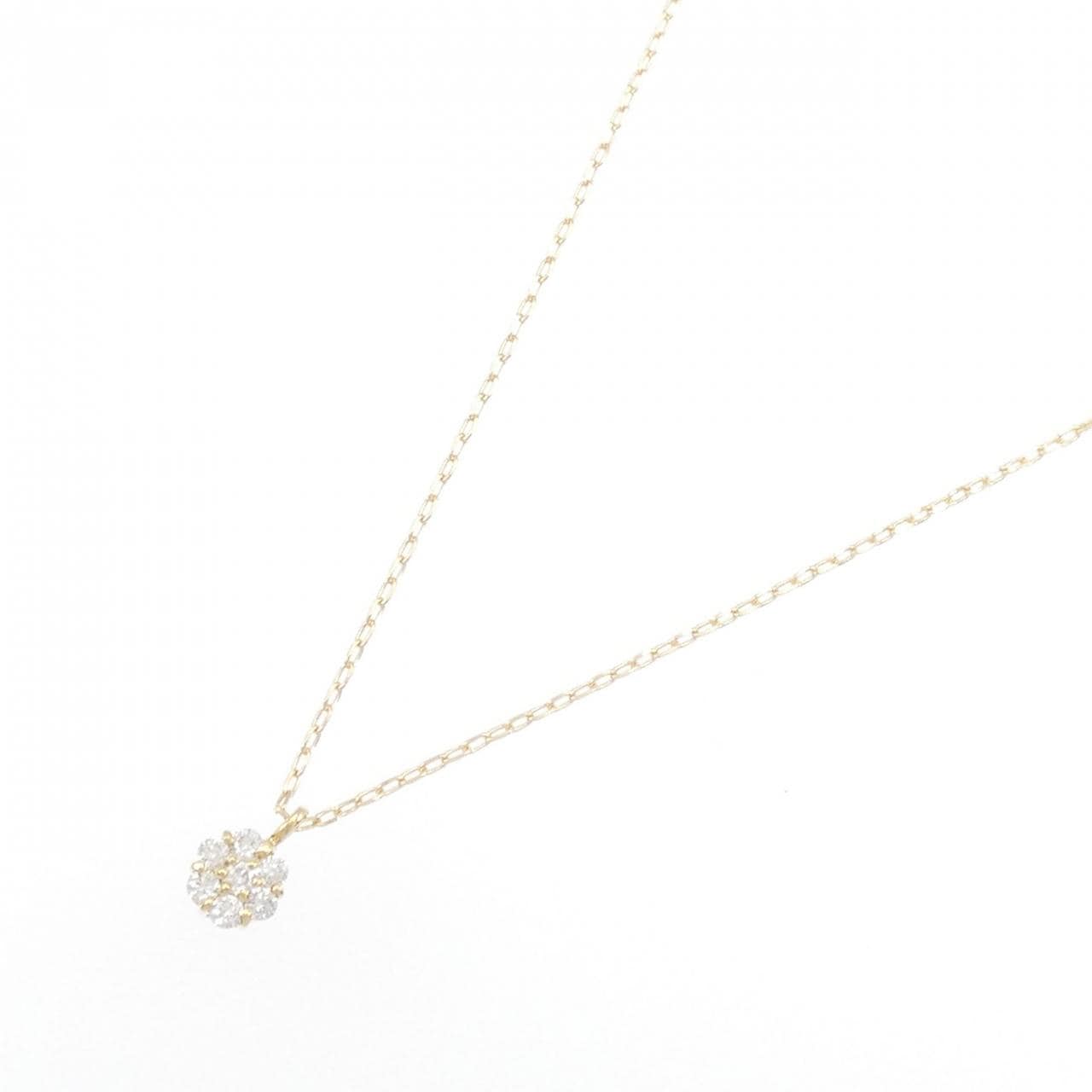 K18YG flower Diamond necklace 0.15CT