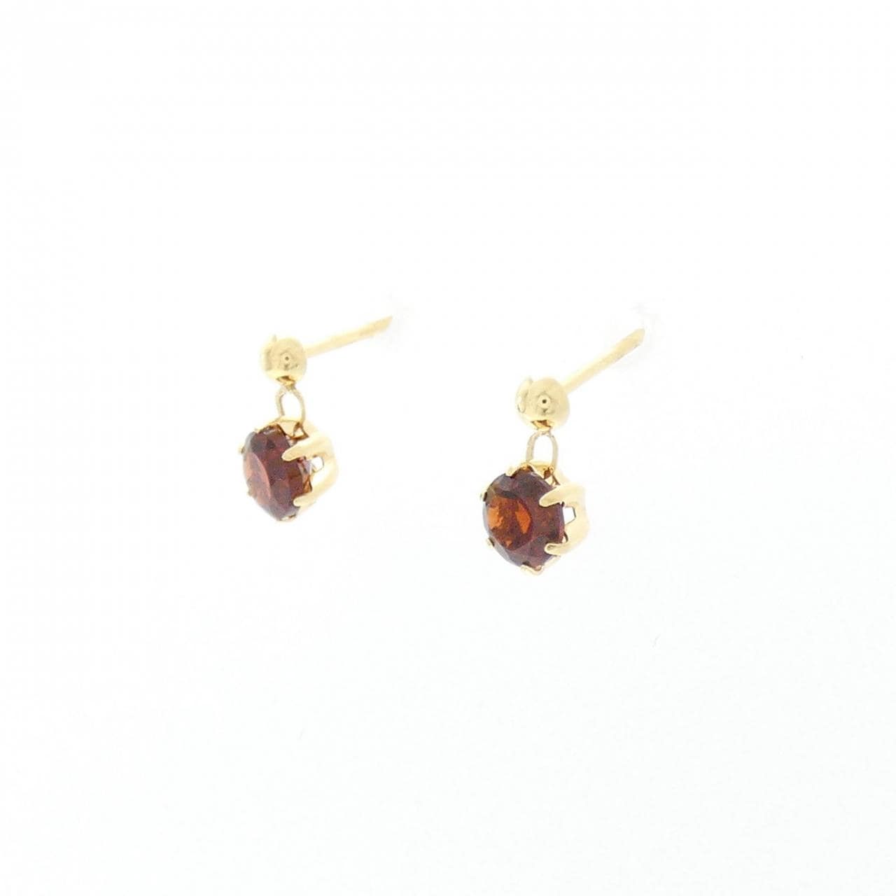 [BRAND NEW] K18YG Garnet earrings