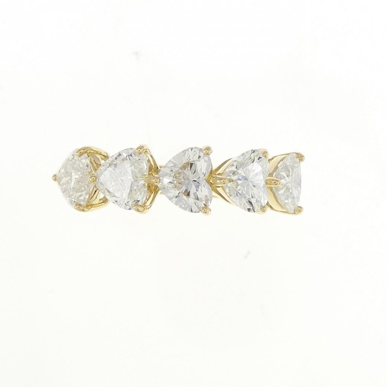 【新品】K18YG ダイヤモンド リング 1.515CT F SI1-2 ハートシェイプ