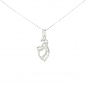 K18WG ダイヤモンド ネックレス 0.18CT