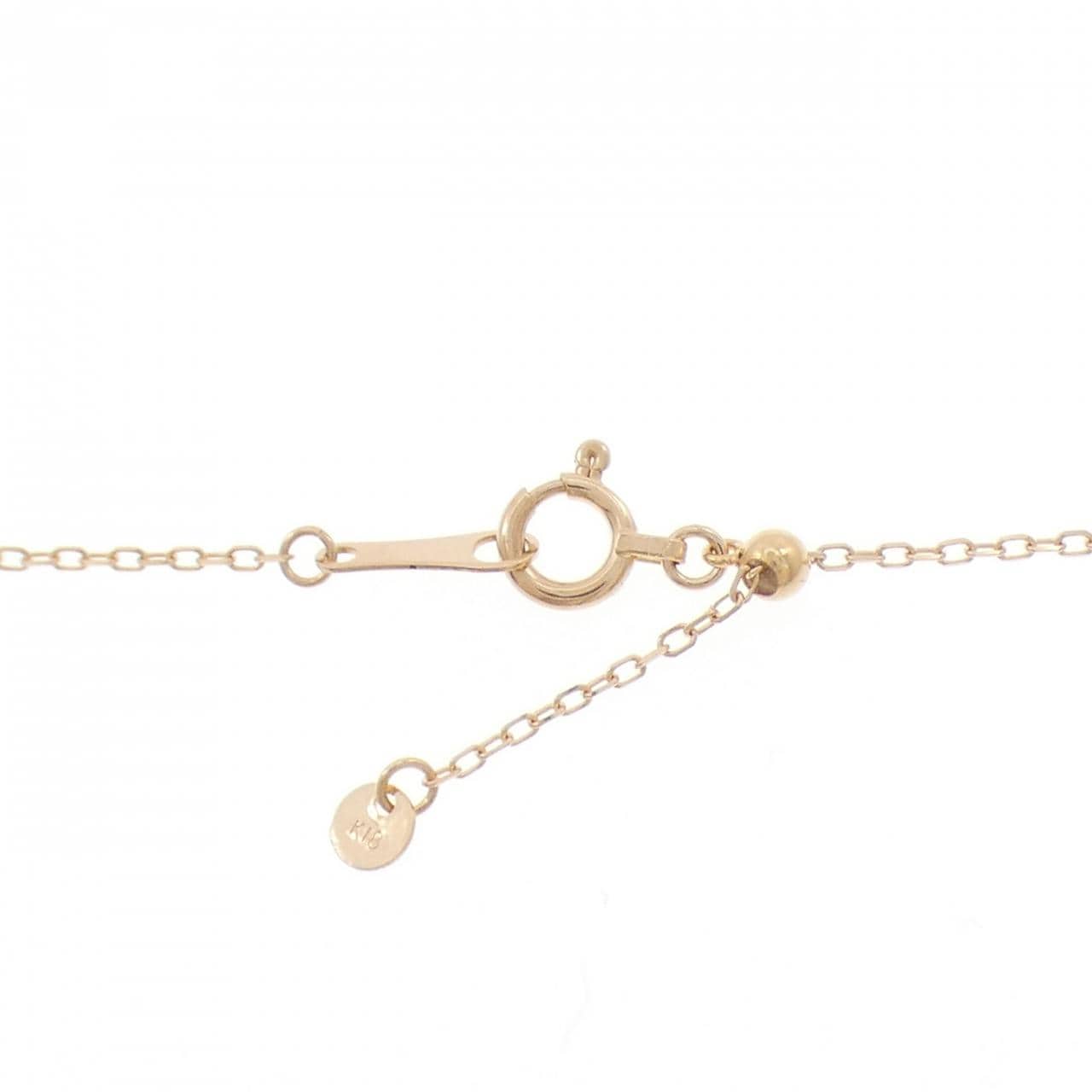 K18PG 2WAY クロス ダイヤモンド ネックレス 0.28CT