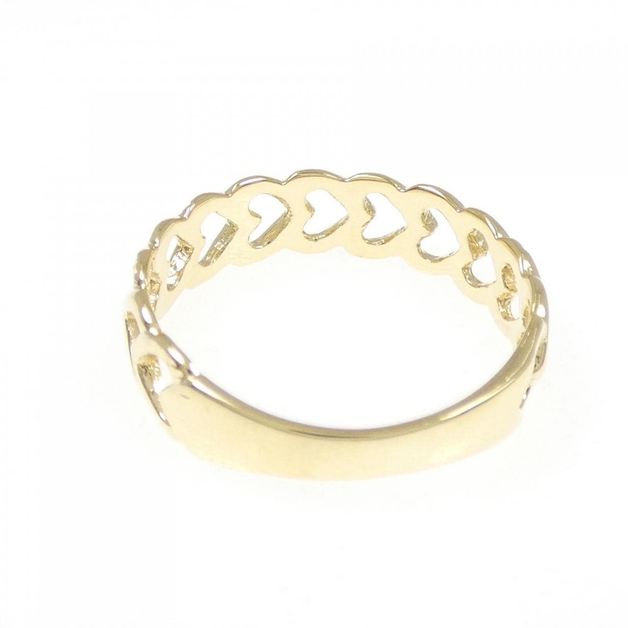 K18YG ハート リング