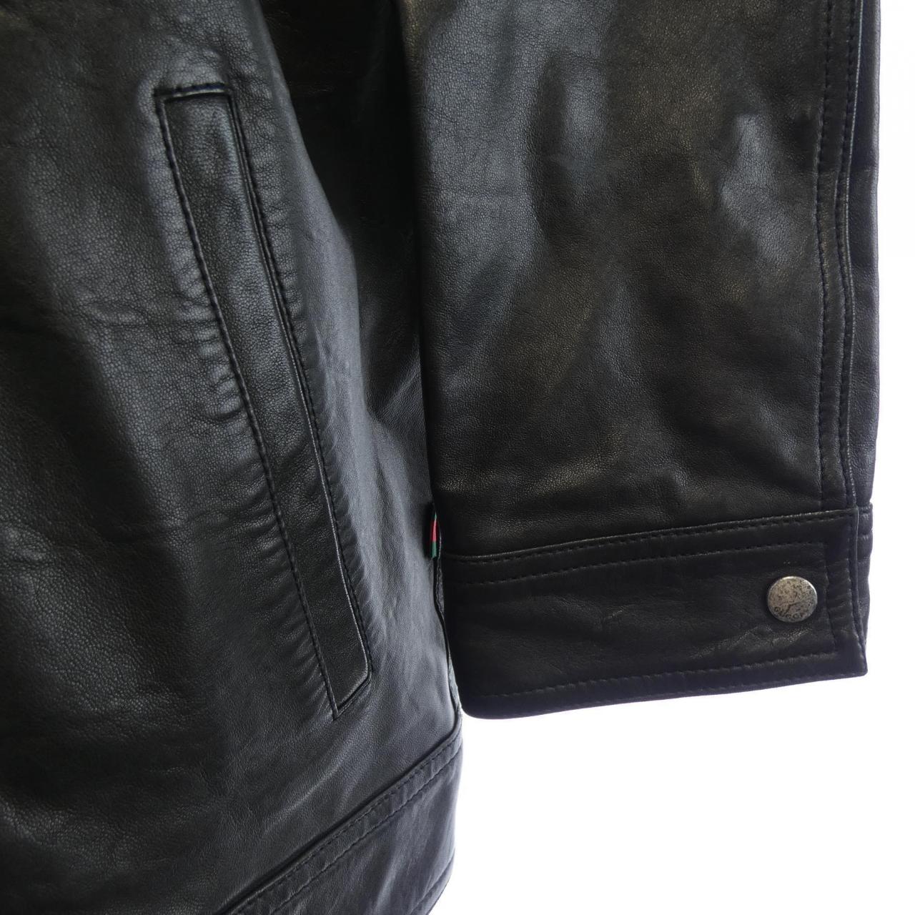 グッチ GUCCI 264857-XN571 レザーライダースジャケット