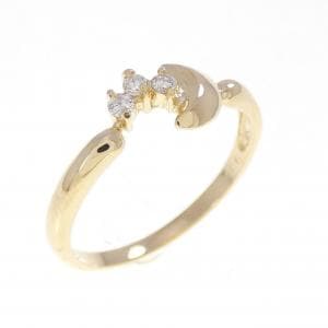 K18YG ムーン ダイヤモンド リング 0.06CT