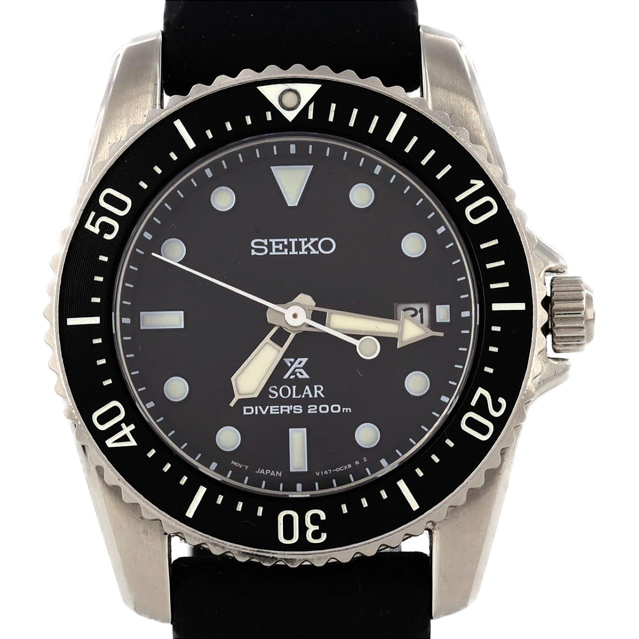 セイコー プロスペックス V147-0CS0/SBDN075 SS ソーラークォーツ