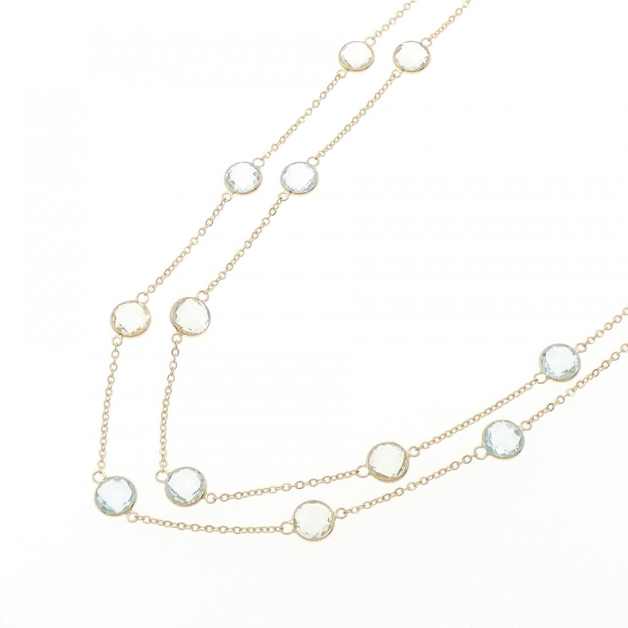 750YG ブルートパーズ ネックレス