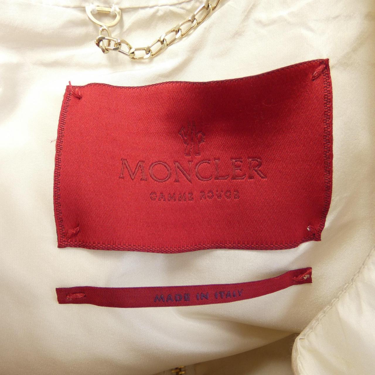モンクレール ガムルージュ ROSE ノーカラー ダウンジャケット レディース 赤 1 ロゴ MONCLER