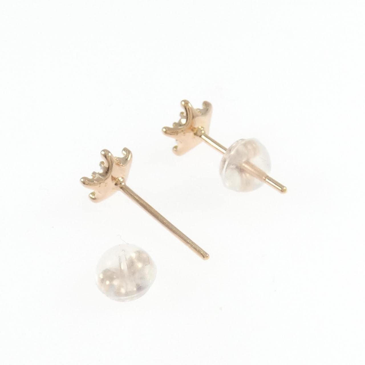 K18PG スター ダイヤモンド ピアス 0.2CT