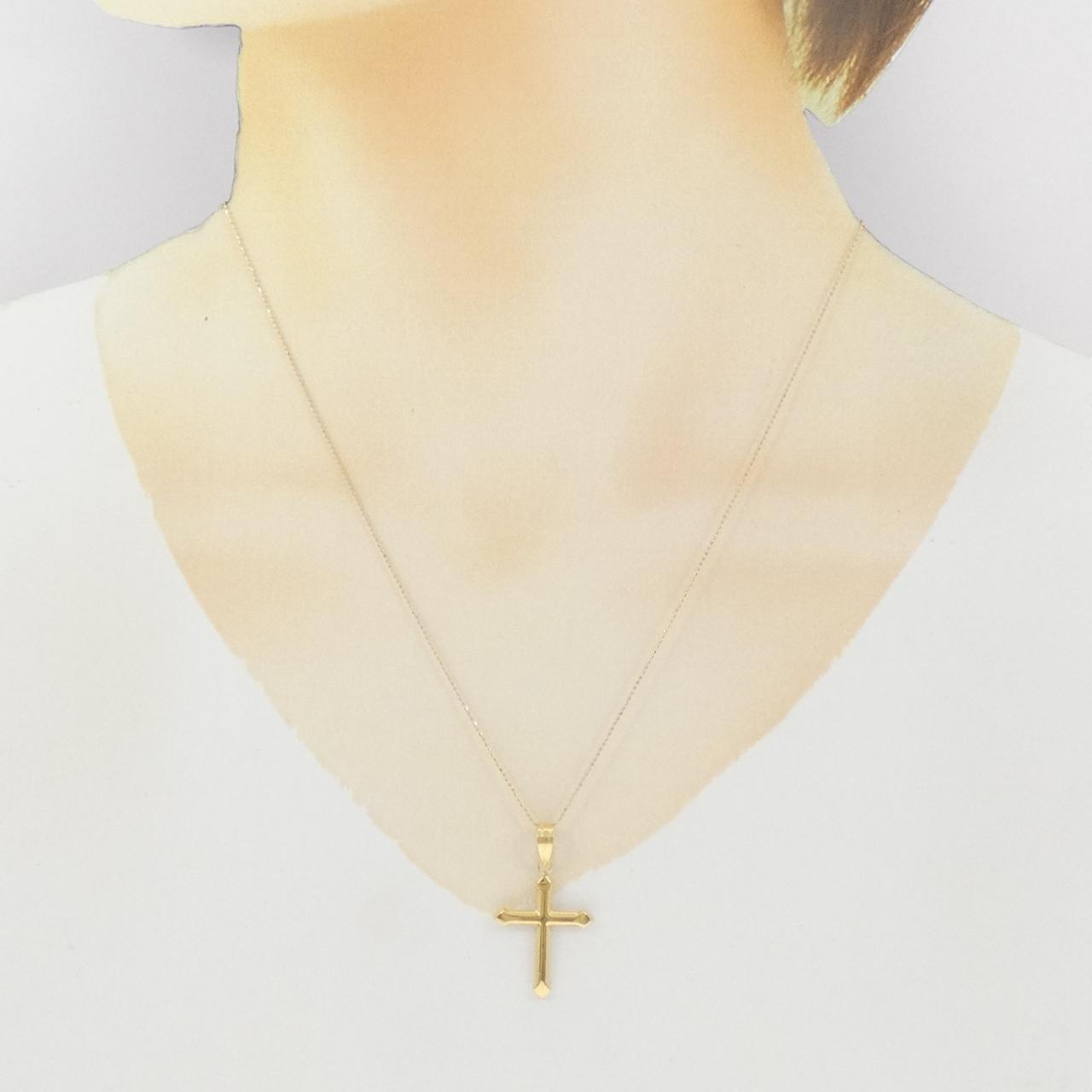 K18YG クロス ネックレス