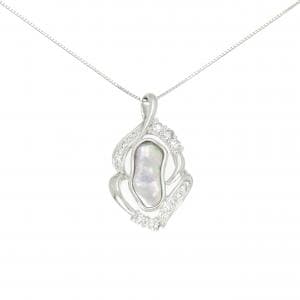 PT900/PT850 アワビパール ネックレス 2.09CT