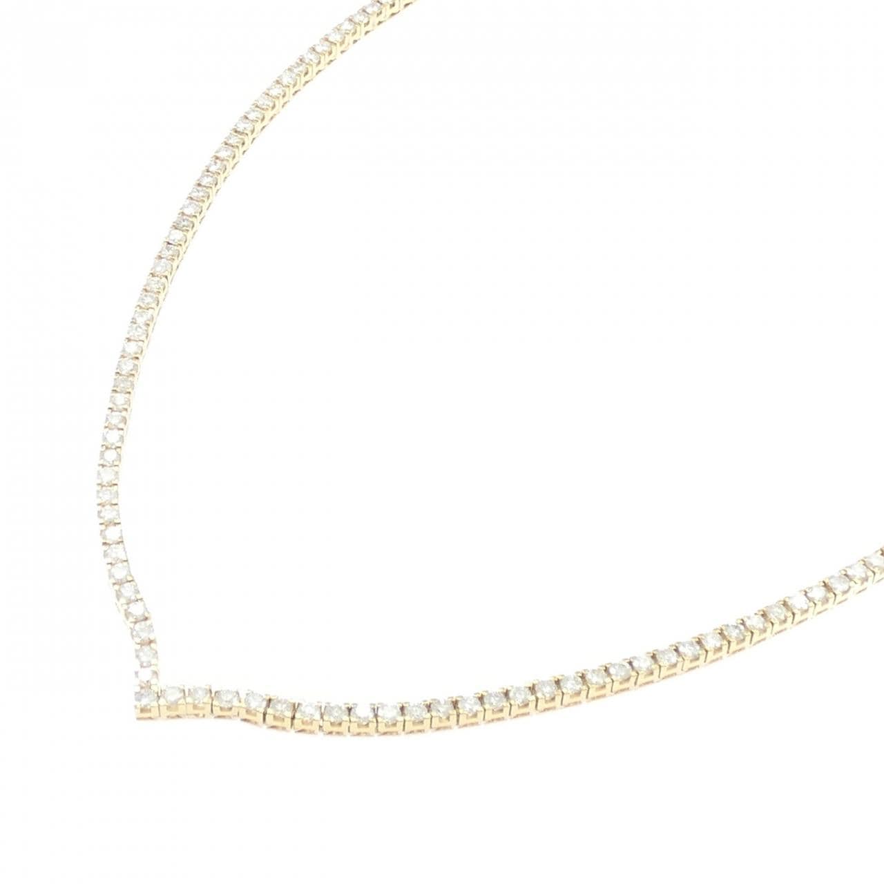 750YG ダイヤモンド ネックレス 6.54CT