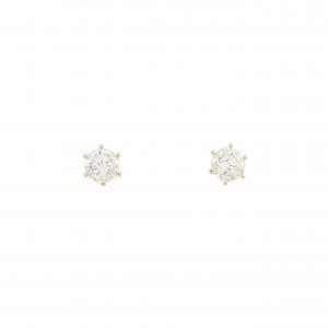 【リメイク】K18YG/ST ダイヤモンド ピアス 0.251CT 0.254CT F-G SI1-2 Good