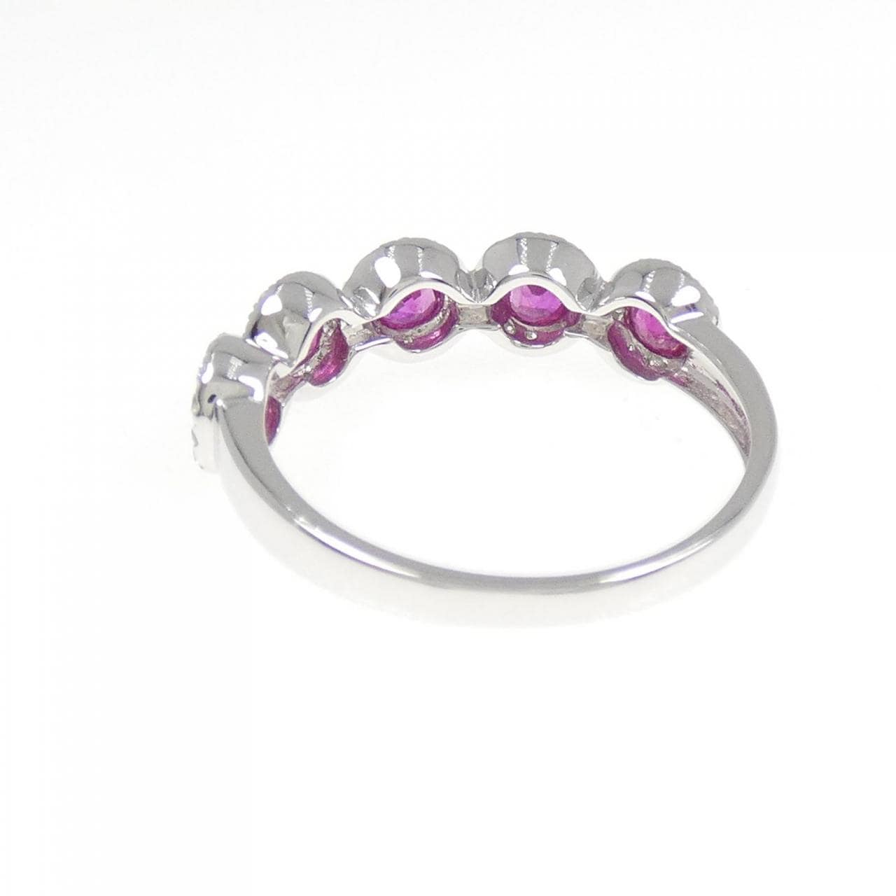 K18WG ルビー リング 0.75CT