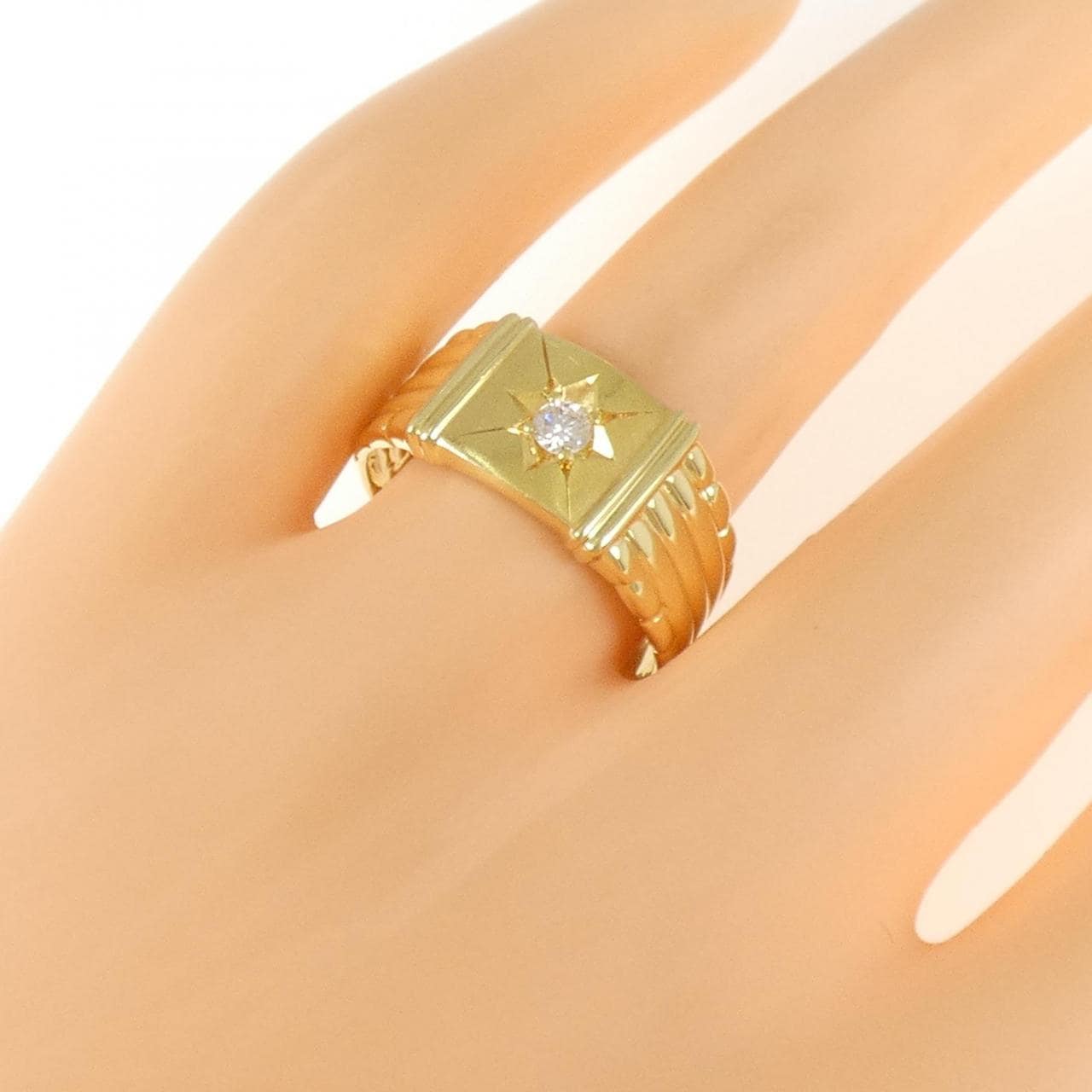 K18YG ダイヤモンド リング 0.10CT