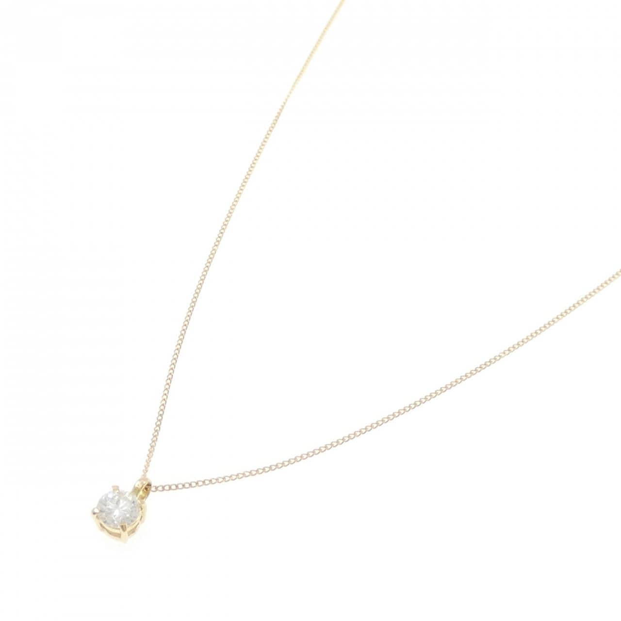 K18YG ソリティア ダイヤモンド ネックレス 0.20CT