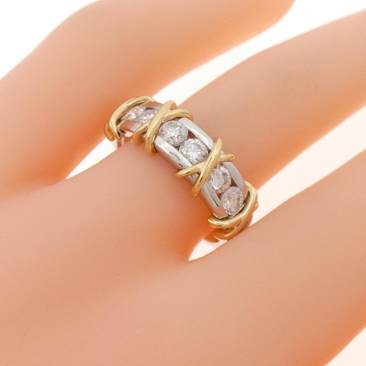 PT900/K18YG ダイヤモンド リング 0.54CT