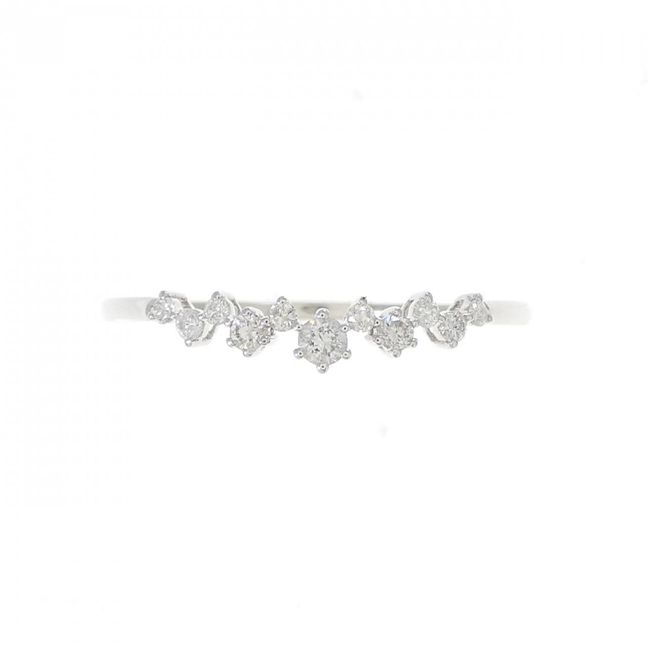 750WG ダイヤモンド リング 0.162CT