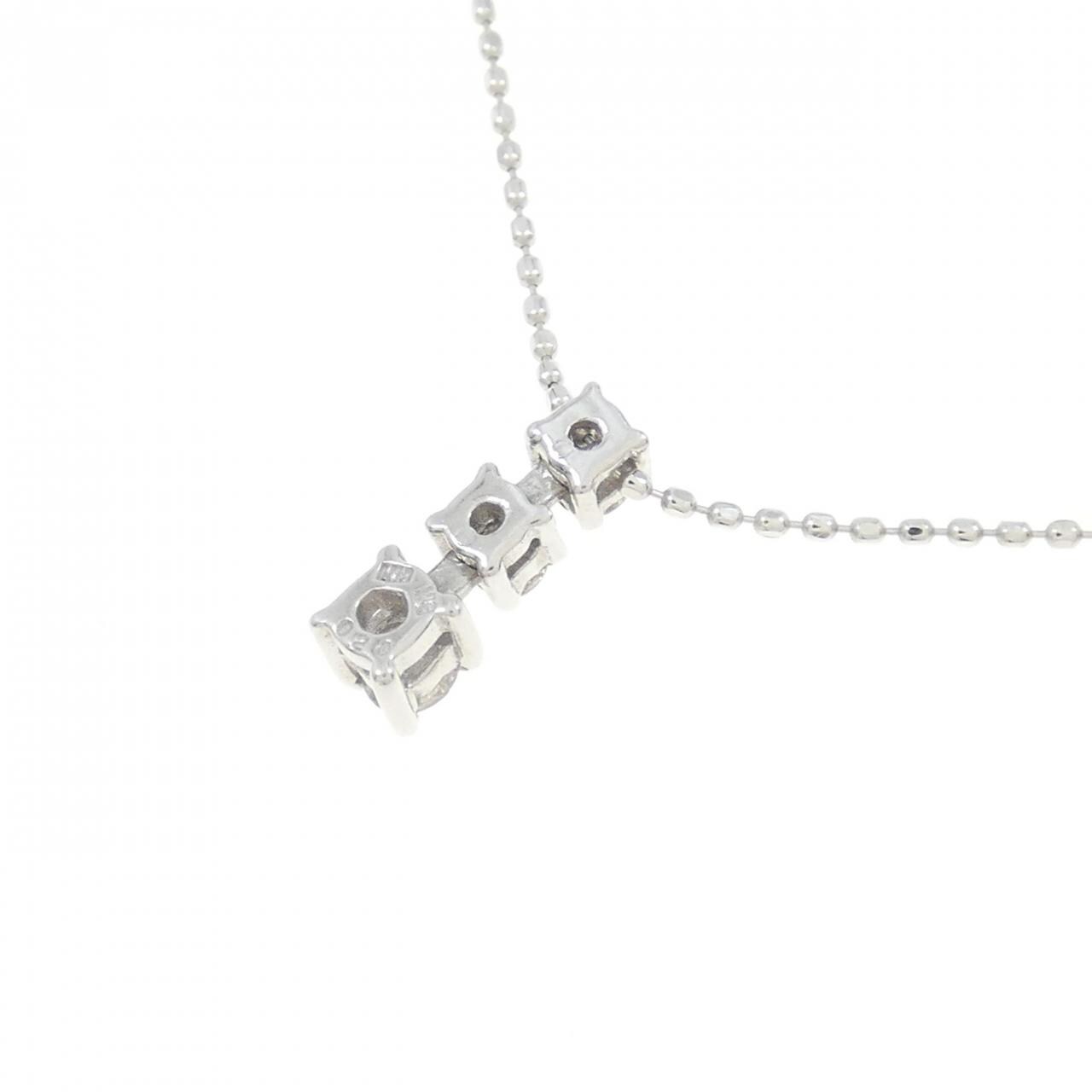 K18WG ダイヤモンド ネックレス 0.20CT