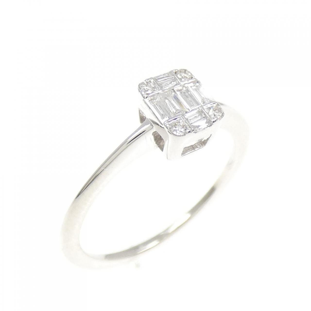 750WG ダイヤモンド ピンキー リング 0.107CT