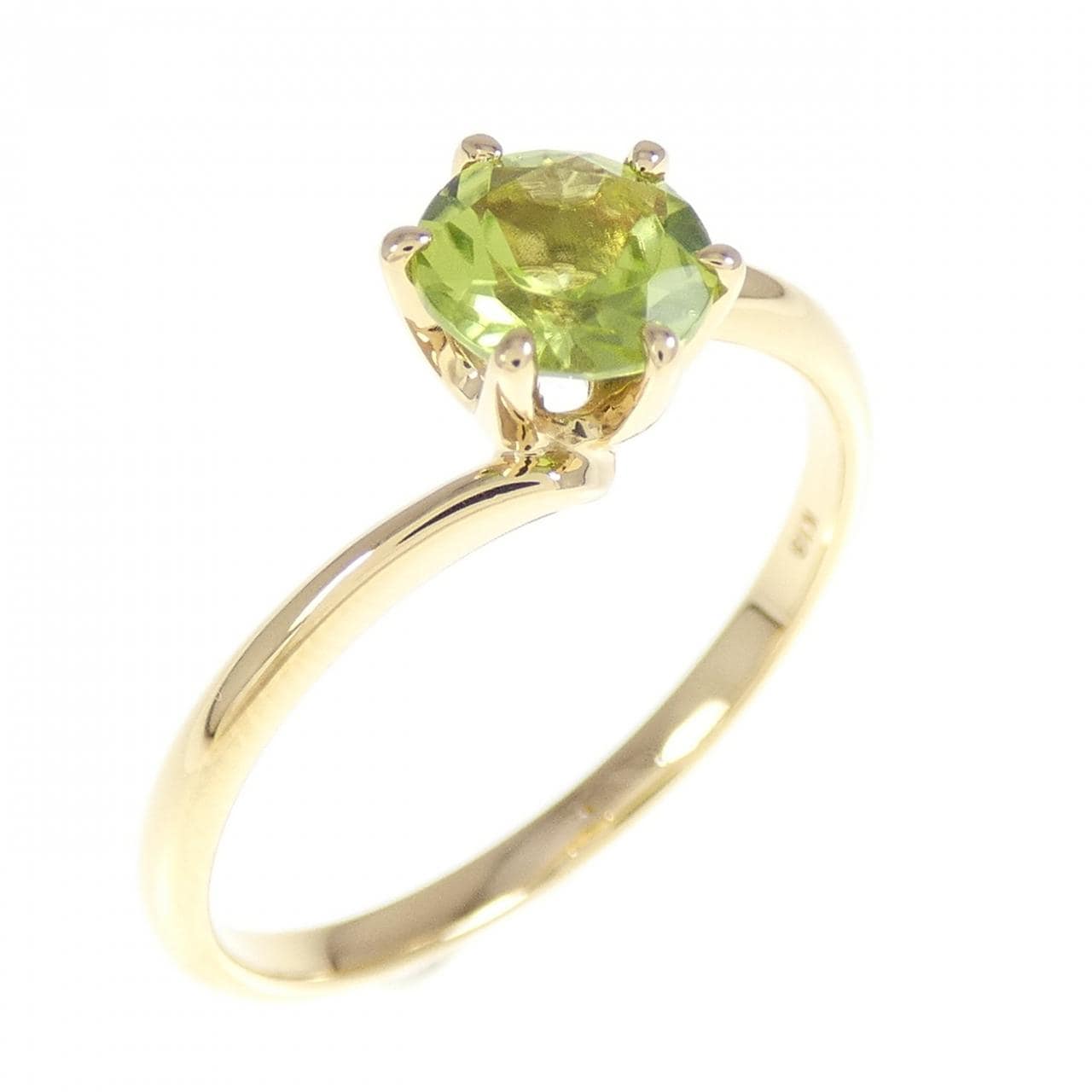 K18YG ペリドット リング 0.70CT