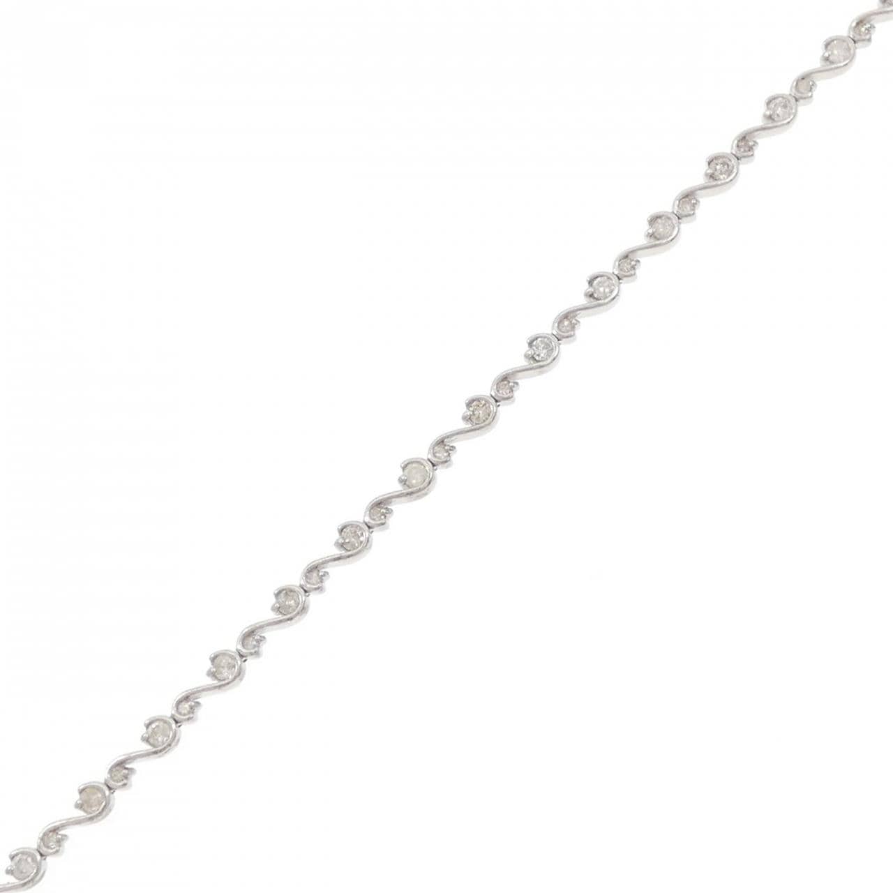 K18WG ダイヤモンド ブレスレット 1.00CT