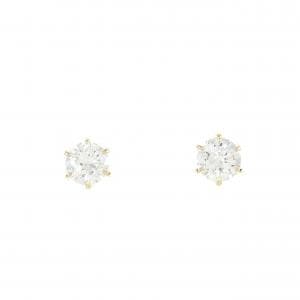 [Remake] K18YG/ST Diamond Earrings 0.507CT 0.523CT H VS1-VS2 VG