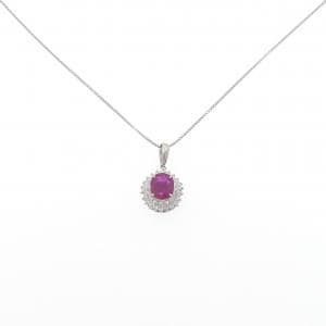 PT900/PT850 ルビー ネックレス 1.39CT