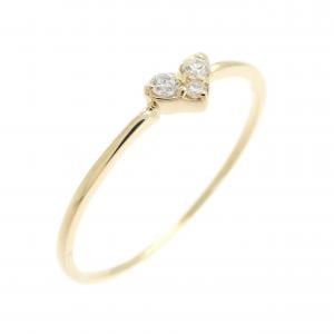 【リメイク】K18YG ハート ダイヤモンド リング 0.05CT