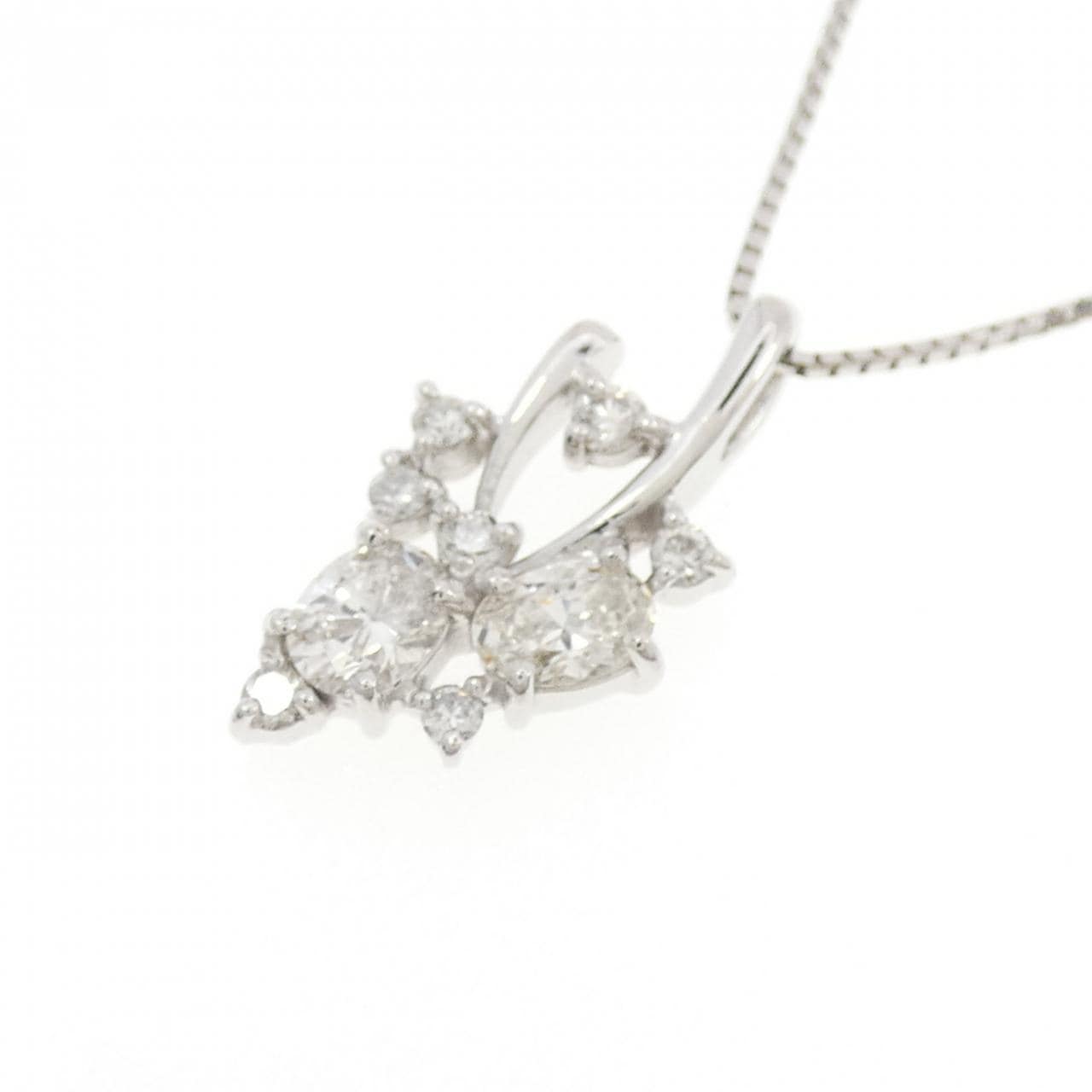 K18WG ダイヤモンド ネックレス 0.38CT