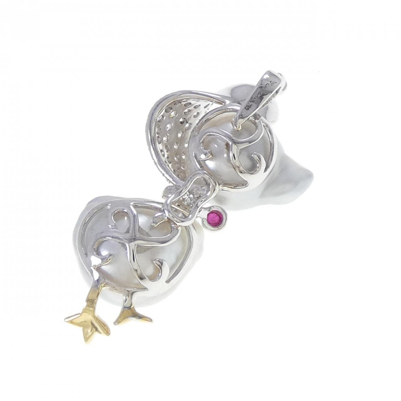 750WG/750YG カラーストーン ペンダント