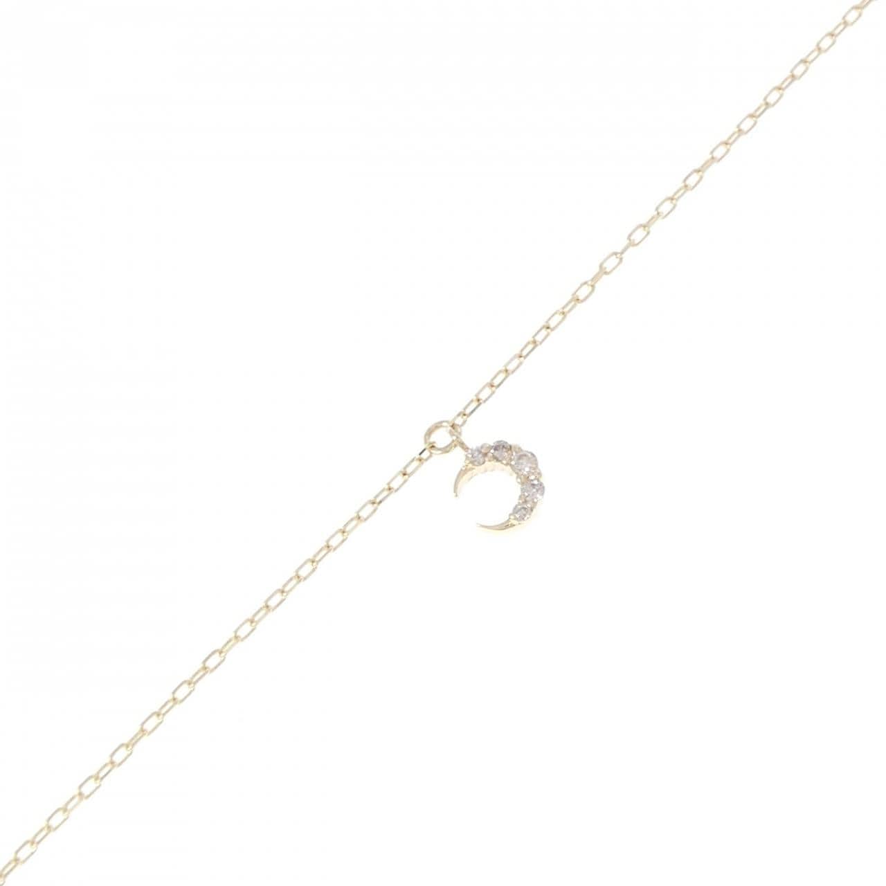 K10YG ムーン ダイヤモンド ブレスレット 0.03CT