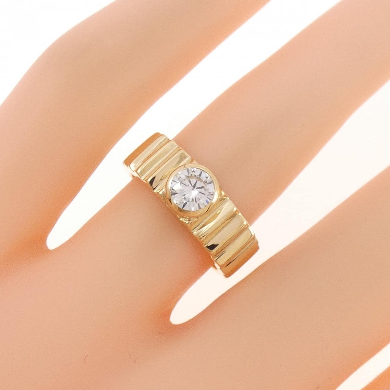 K18YG ダイヤモンド リング 0.502CT