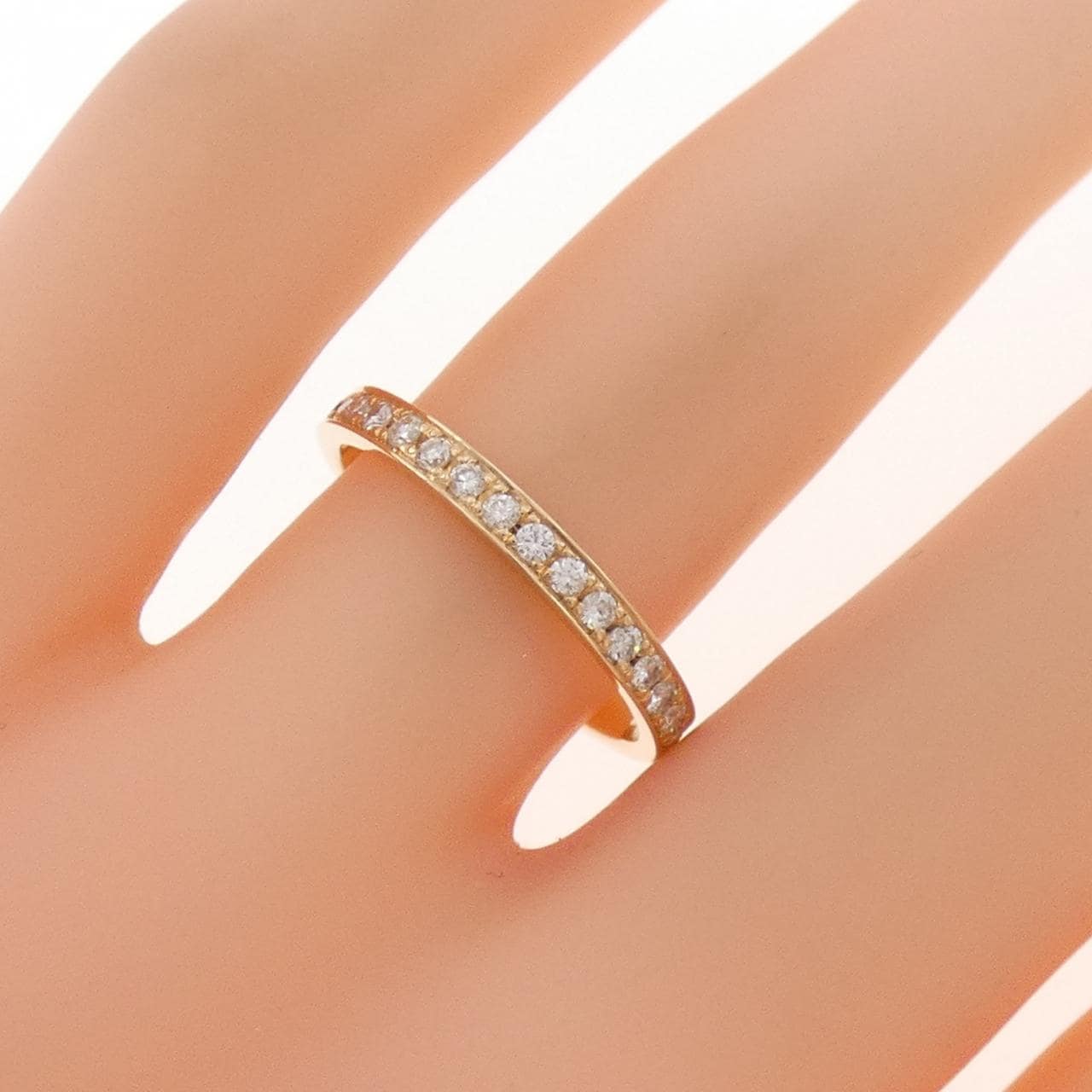 K18PG フルエタニティ ダイヤモンド リング 0.427CT