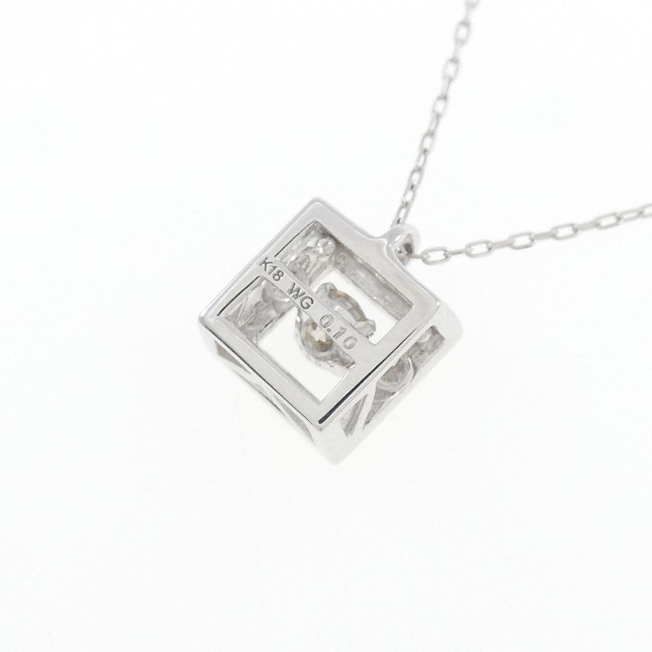 K18WG ダイヤモンド ネックレス 0.10CT