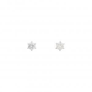 PT900 ソリティア ダイヤモンド ピアス 0.50CT