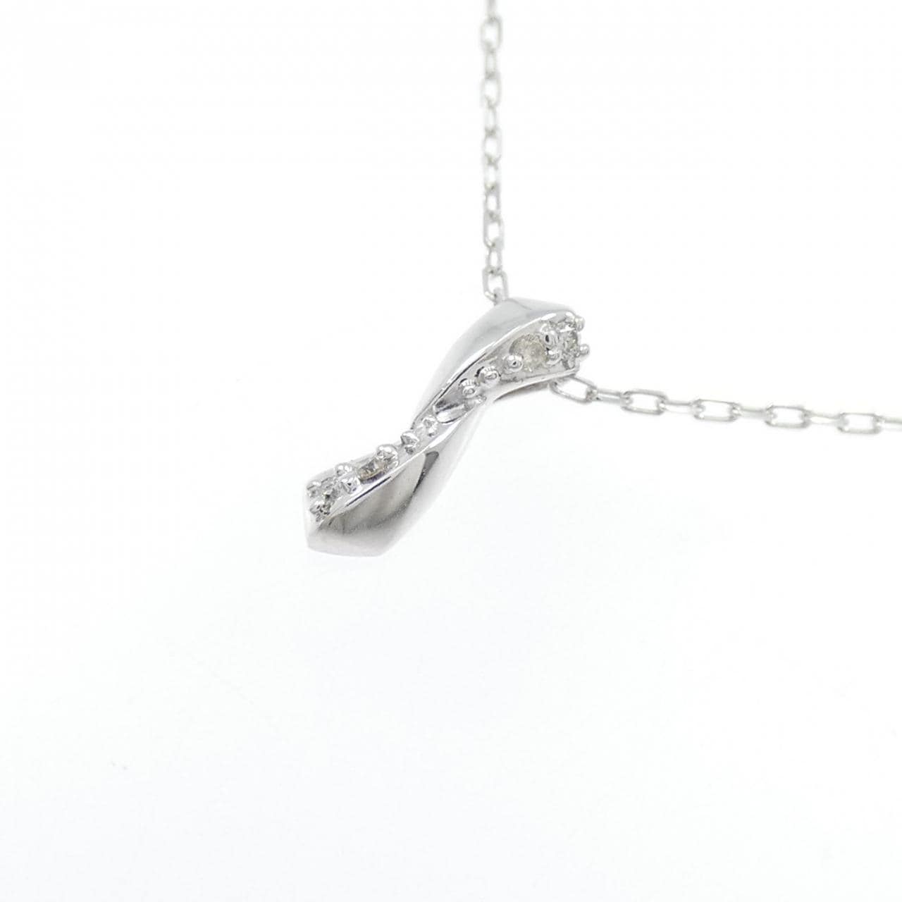 K10WG ダイヤモンド ネックレス 0.02CT
