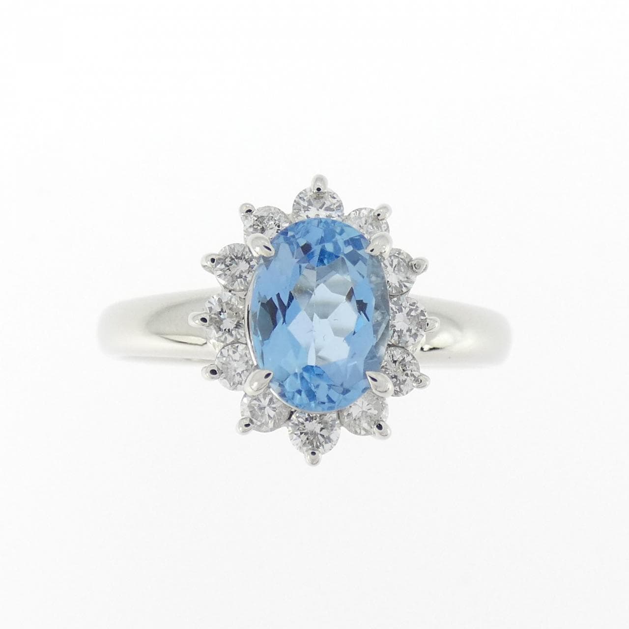 PT900 Aquamarine Ring