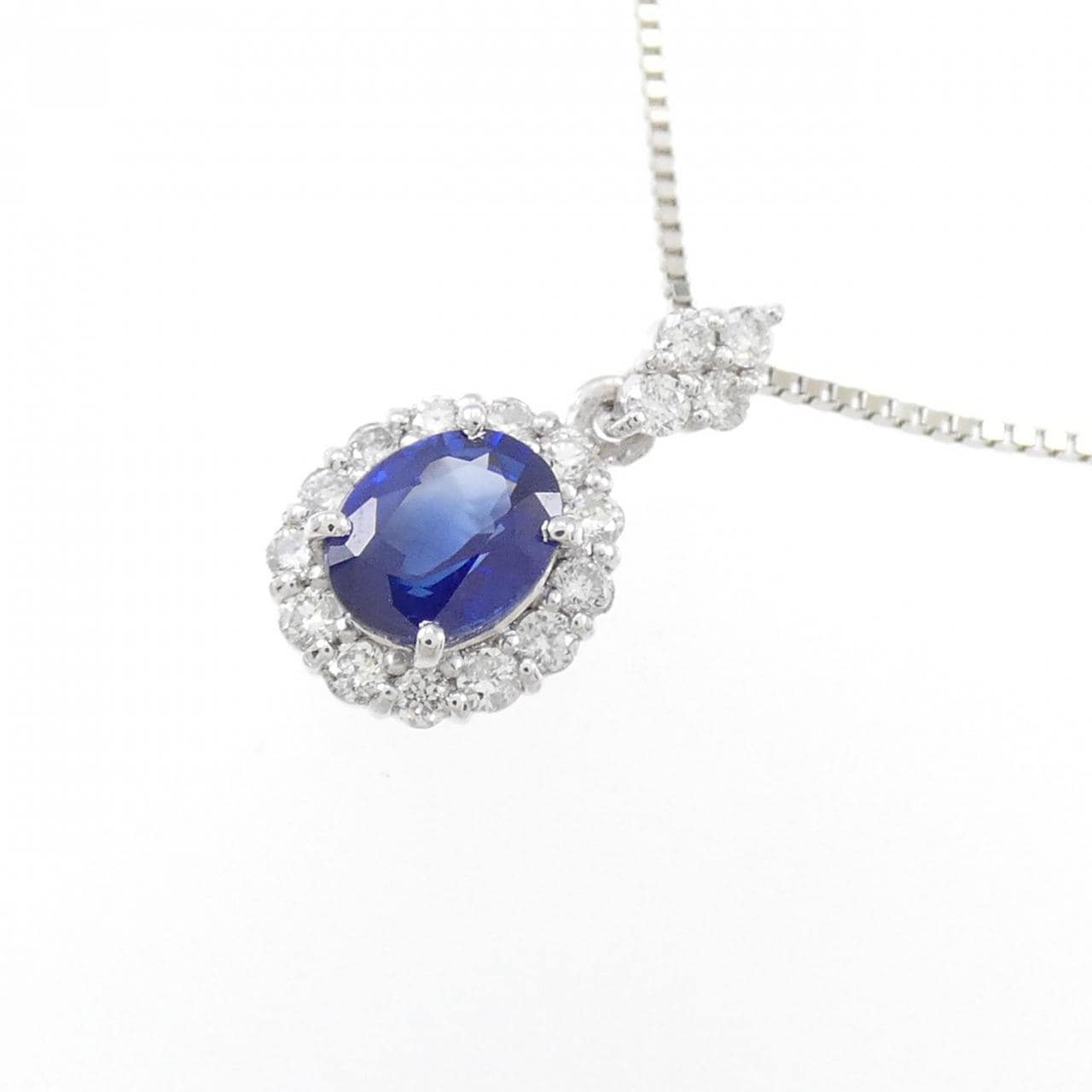 [BRAND NEW] PT Sapphire Necklace 0.47CT