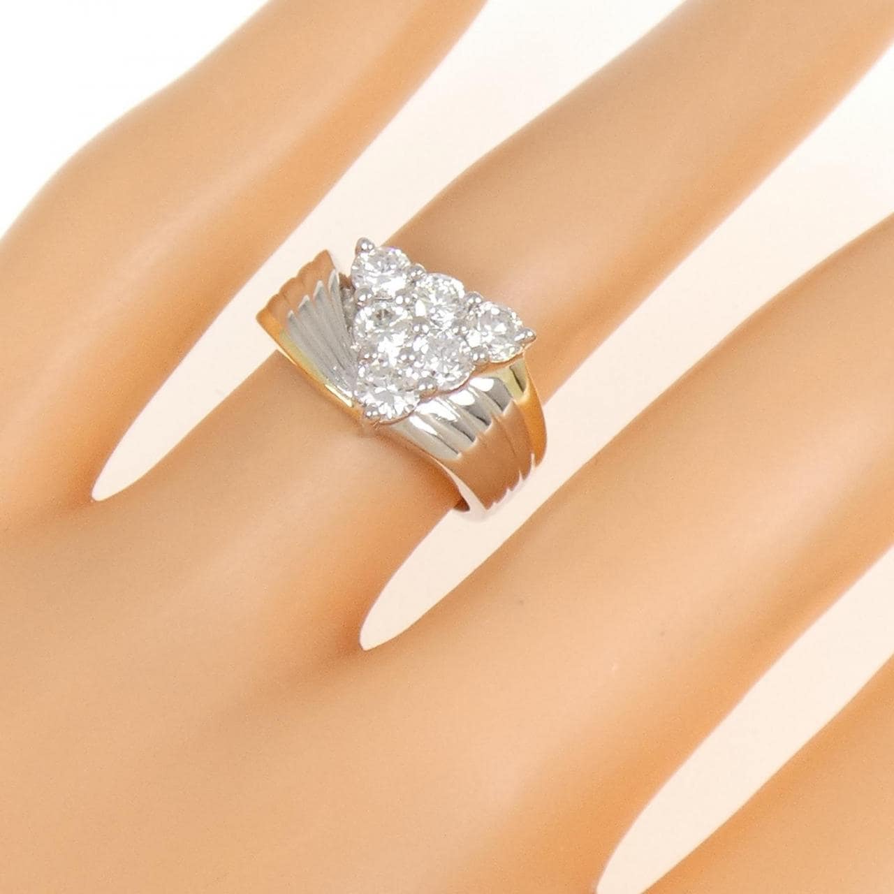 PT900/K18YG ダイヤモンド リング 1.00CT
